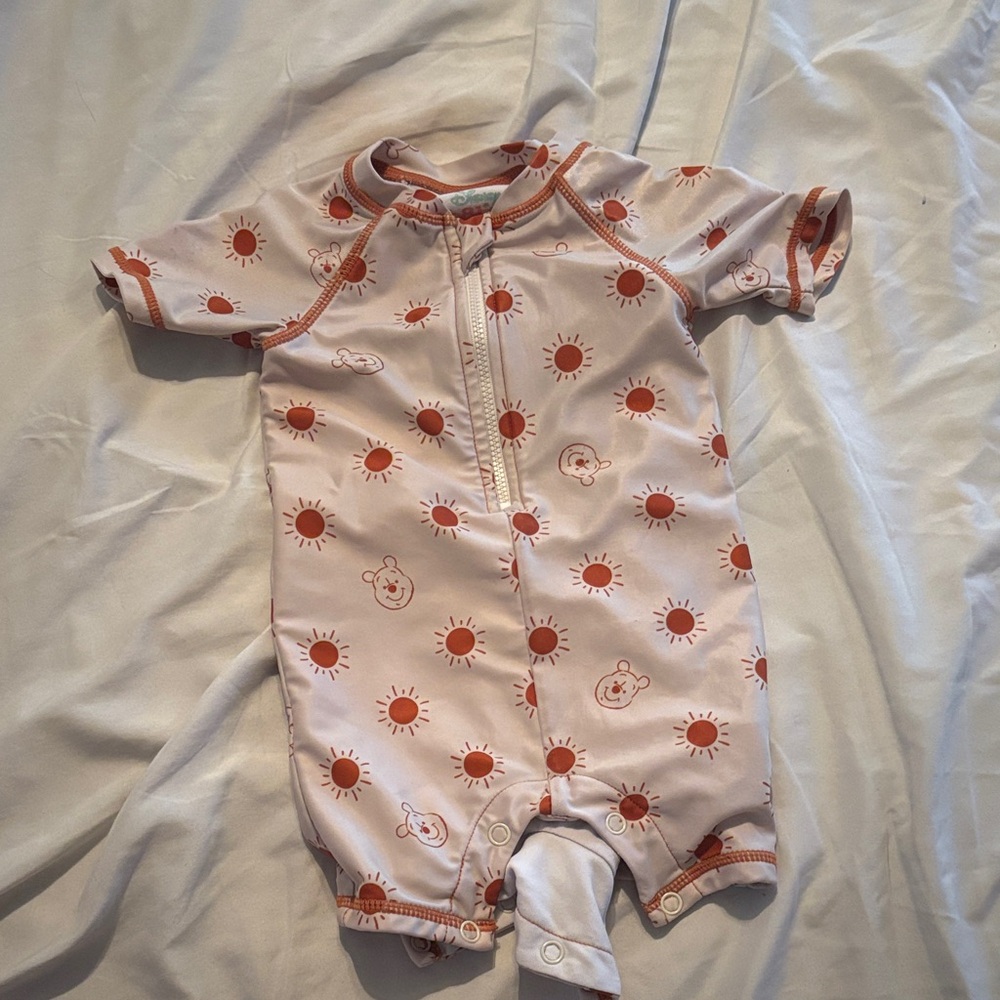 Disney Pink and Orange Kids Swim Rashguard